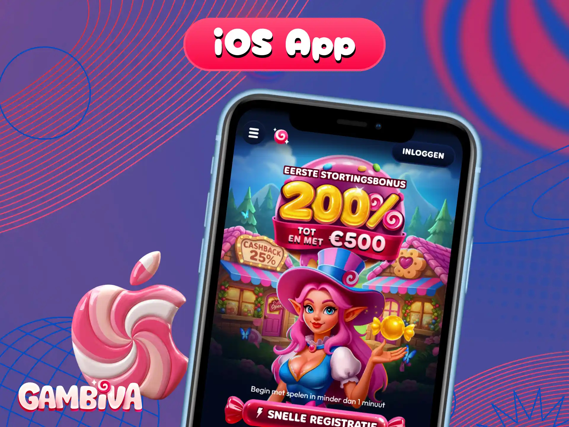 Ontdek de Gambiva app voor iOS en begin direct met mobiel wedden.