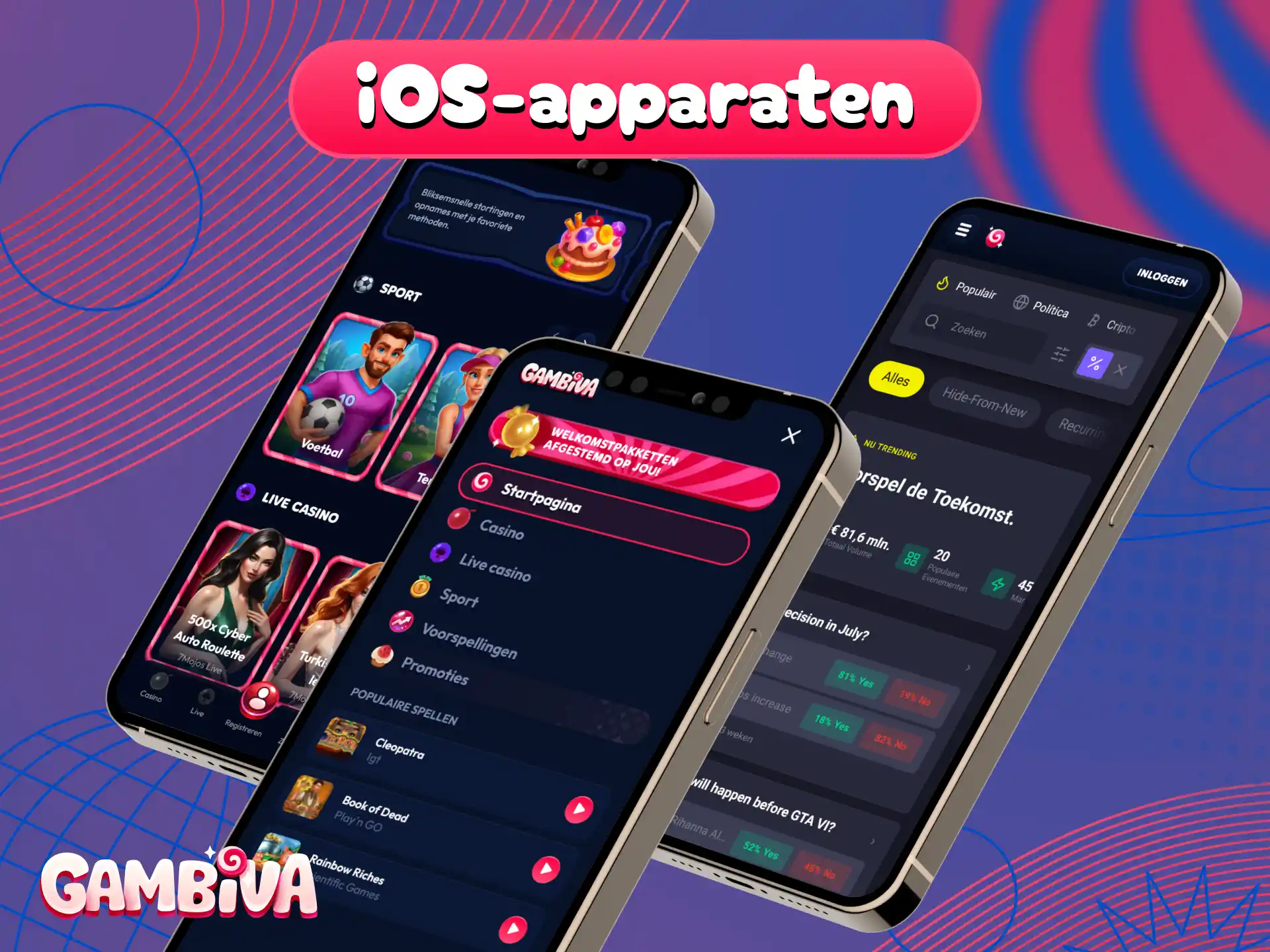 Bekijk welke iOS toestellen compatibel zijn met de stabiele Gambiva app.