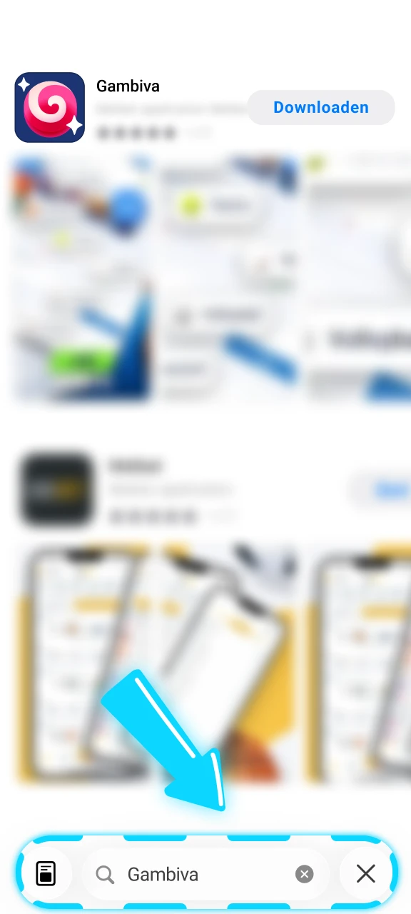 Bezoek de App Store om de officiële Gambiva iOS applicatie te vinden.