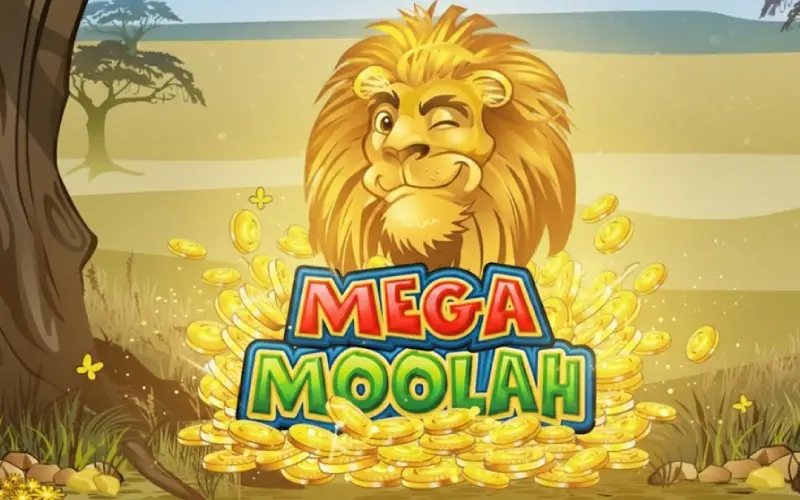 Draai aan de bekende Mega Moolah jackpot slot op Gambiva.