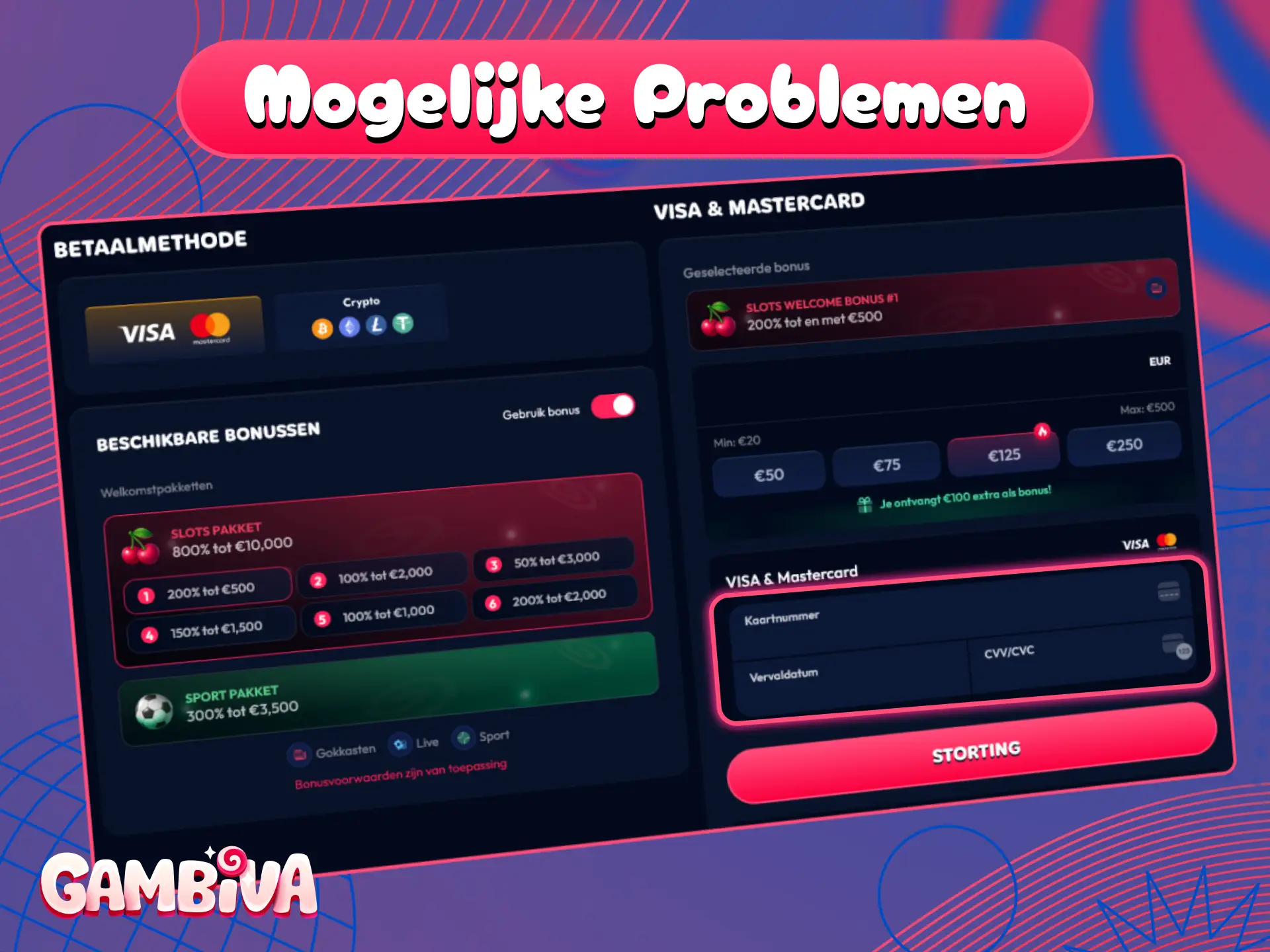 Los eventuele problemen met uw Gambiva opname snel op en zet het spelen voort.